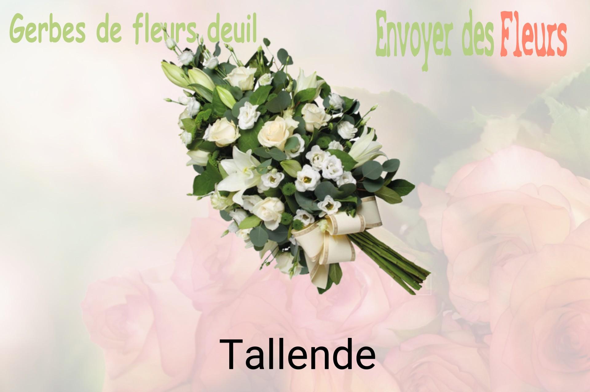 Gerbe de fleurs de deuil livrée à Tallende